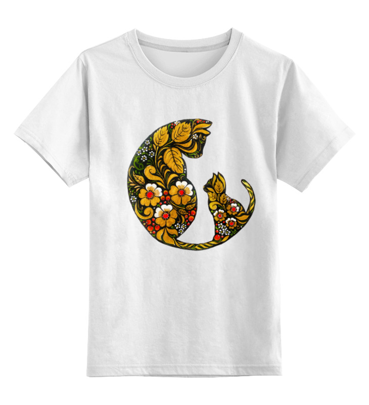 Printio Детская футболка классическая унисекс Кошки, хохлома