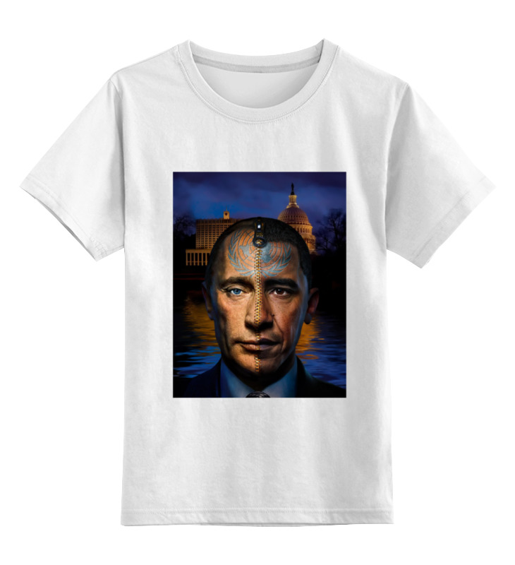 Printio Детская футболка классическая унисекс Путин vs обама printio футболка wearcraft premium путин vs обама