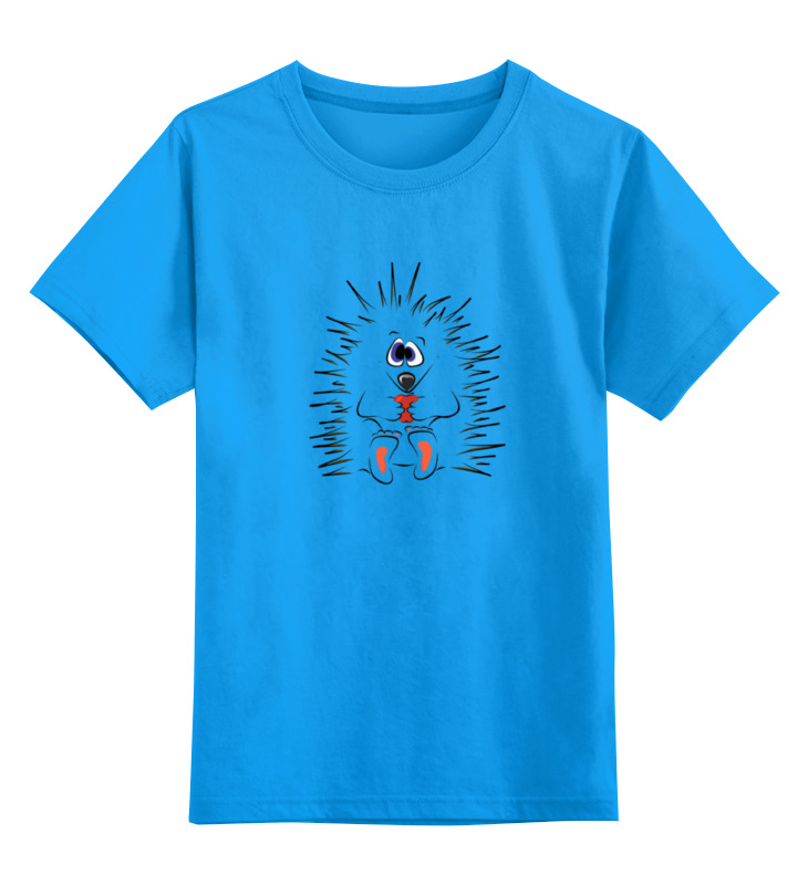 printio детская футболка классическая унисекс смешной ёжик с яблочками Printio Детская футболка классическая унисекс Ёжик