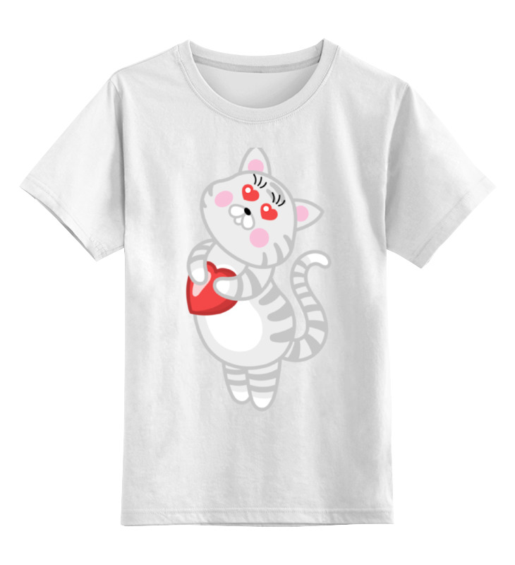 Printio Детская футболка классическая унисекс Влюбленная кошечка мужская футболка влюбленная птичка m белый