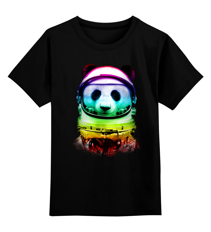 Printio Детская футболка классическая унисекс Панда космонавт