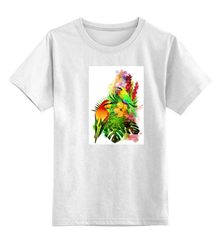 Printio Детская футболка классическая унисекс Тропические птицы от зорго арт. пазлы из дерева тропические птицы детская логика