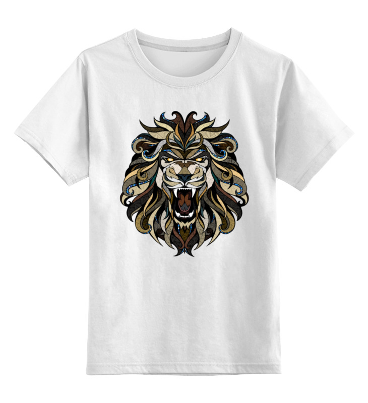 Printio Детская футболка классическая унисекс Рычащий лев printio майка классическая рычащий лев