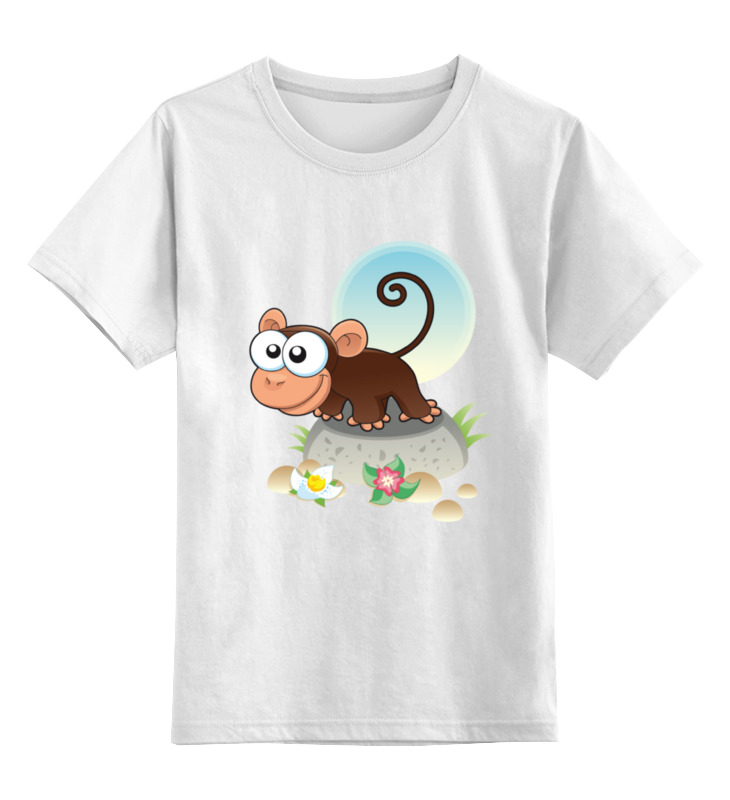 Printio Детская футболка классическая унисекс Любопытная мартышка