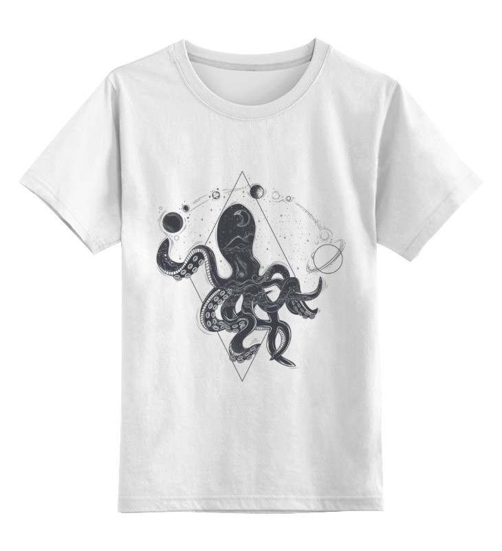 Printio Детская футболка классическая унисекс Осьминог и планеты