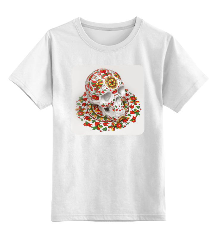 Printio Детская футболка классическая унисекс Череп (северодвинская роспись) printio сумка череп северодвинская роспись