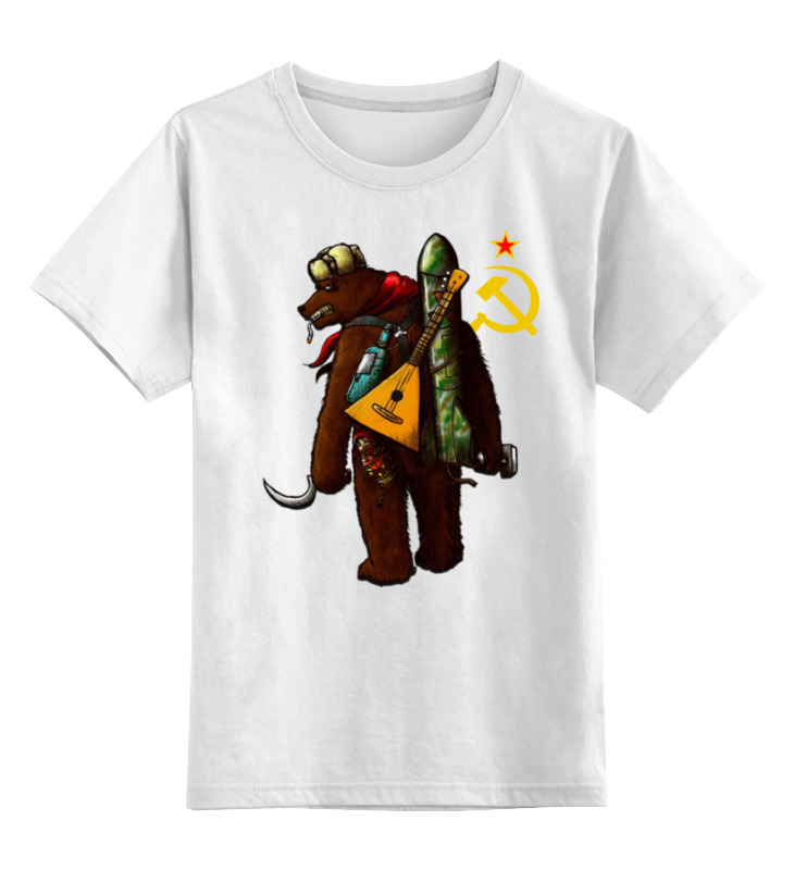 Printio Детская футболка классическая унисекс Angry russian bear printio футболка классическая angry russian bear