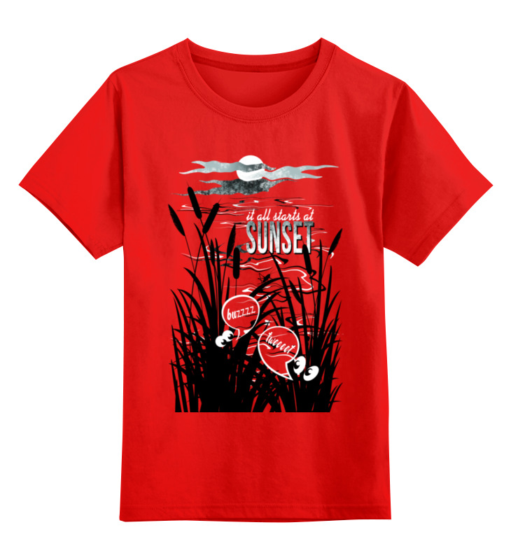 Printio Детская футболка классическая унисекс Все начинается на закате детская футболка 3d неоновые горы на закате 164 красный