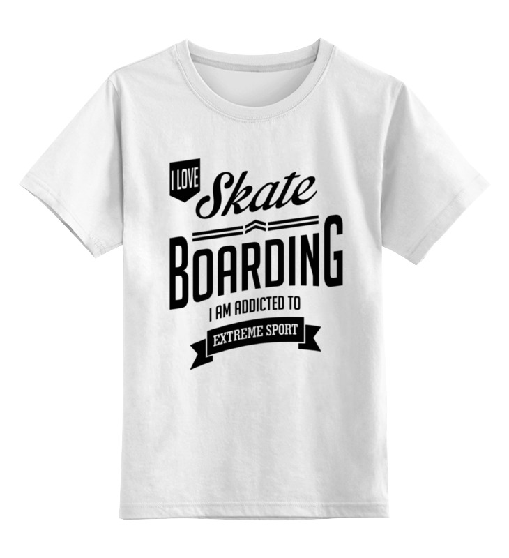 цена Printio Детская футболка классическая унисекс Люблю скейтбординг