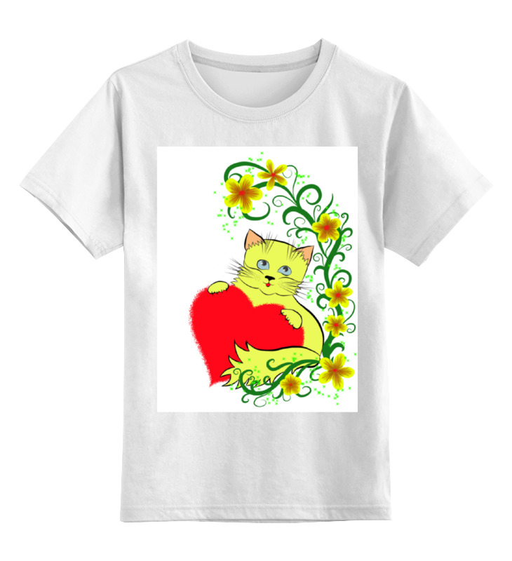 Printio Детская футболка классическая унисекс Котик ультратонкий силиконовый чехол накладка для vivo y11 с принтом милый котенок