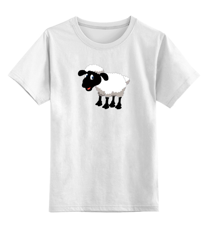 Printio Детская футболка классическая унисекс Белая овечка