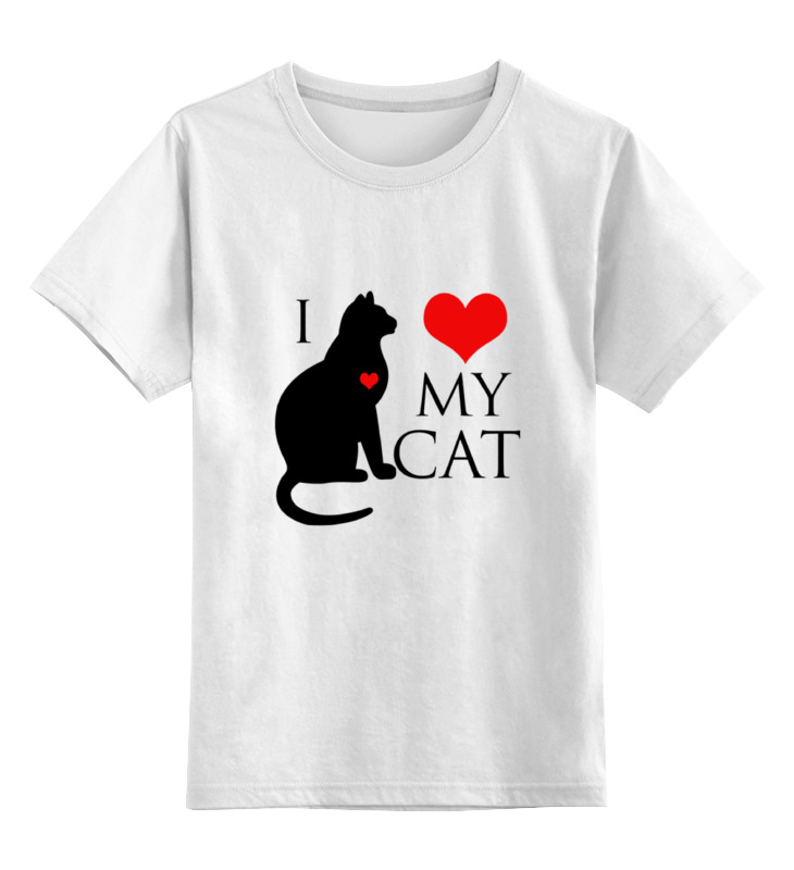 Printio Детская футболка классическая унисекс Я люблю своего кота printio свитшот унисекс хлопковый я люблю своего кота
