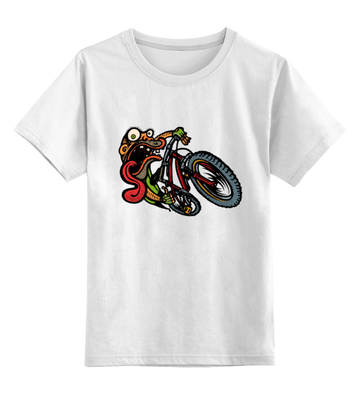 Printio Детская футболка классическая унисекс Зомби на велосипеде
