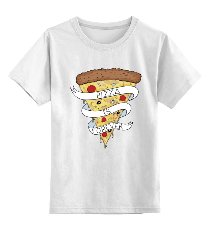 Printio Детская футболка классическая унисекс Пицца навсегда (pizza forever) printio свитшот унисекс хлопковый пицца навсегда pizza forever