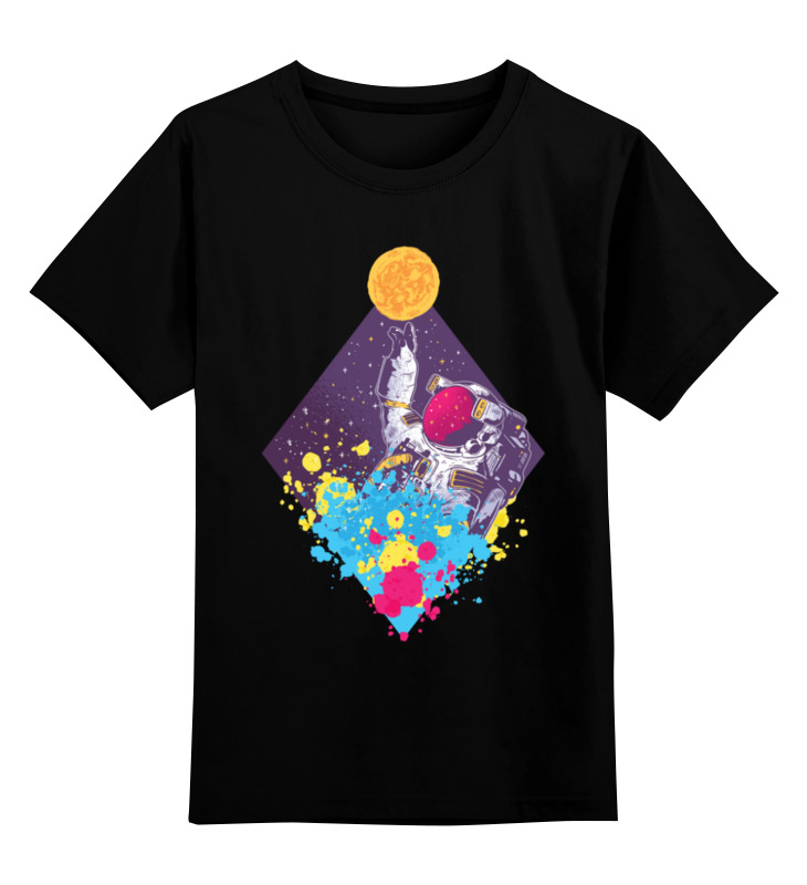 Printio Детская футболка классическая унисекс Абстрактный астронавт printio футболка классическая сотворение адама микеланджело буонарроти