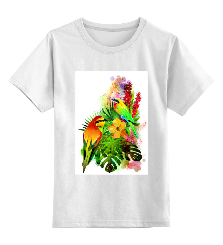 Printio Детская футболка классическая унисекс Тропические птицы от зорго арт. пазлы из дерева тропические птицы детская логика