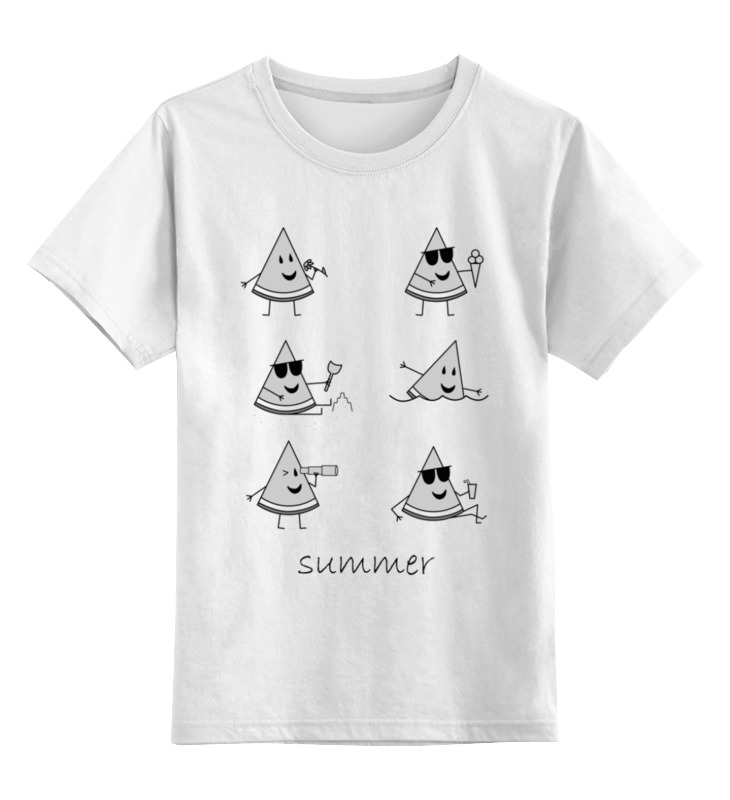 Printio Детская футболка классическая унисекс Арбузик на отдыхе детская футболка капибара плавает в пруду 104 белый