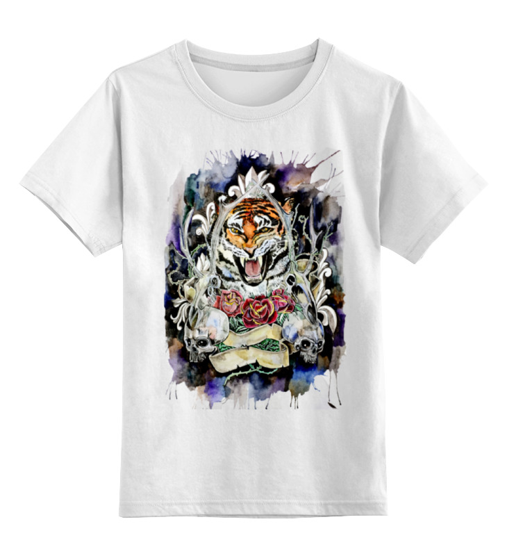 Printio Детская футболка классическая унисекс тигр old school
