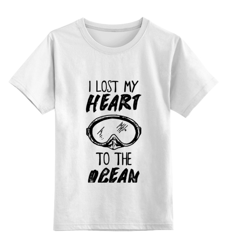 Printio Детская футболка классическая унисекс I lost my heart to the ocean printio лонгслив i lost my heart to the ocean