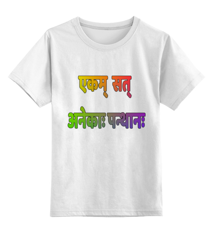 Printio Детская футболка классическая унисекс Истина одна, путей много (двусторонний дизайн) printio майка классическая одна истина много путей санскрит