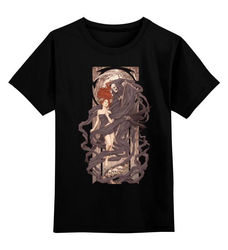 Printio Детская футболка классическая унисекс Мрачный жнец и дама