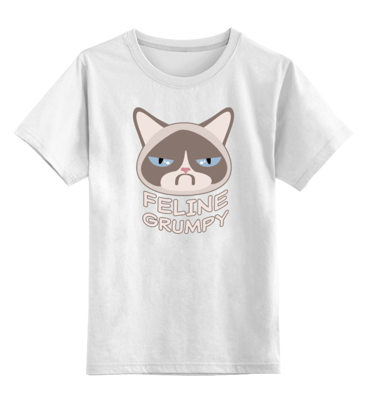Printio Детская футболка классическая унисекс Грустный кот (grumpy cat) printio детская футболка классическая унисекс сердитый котик grumpy cat no