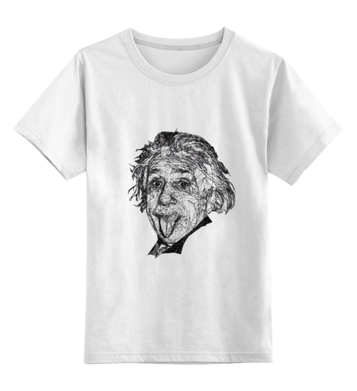 Printio Детская футболка классическая унисекс Альберт эйнштейн детская футболка эйнштейн математика физика портрет теория 104 белый