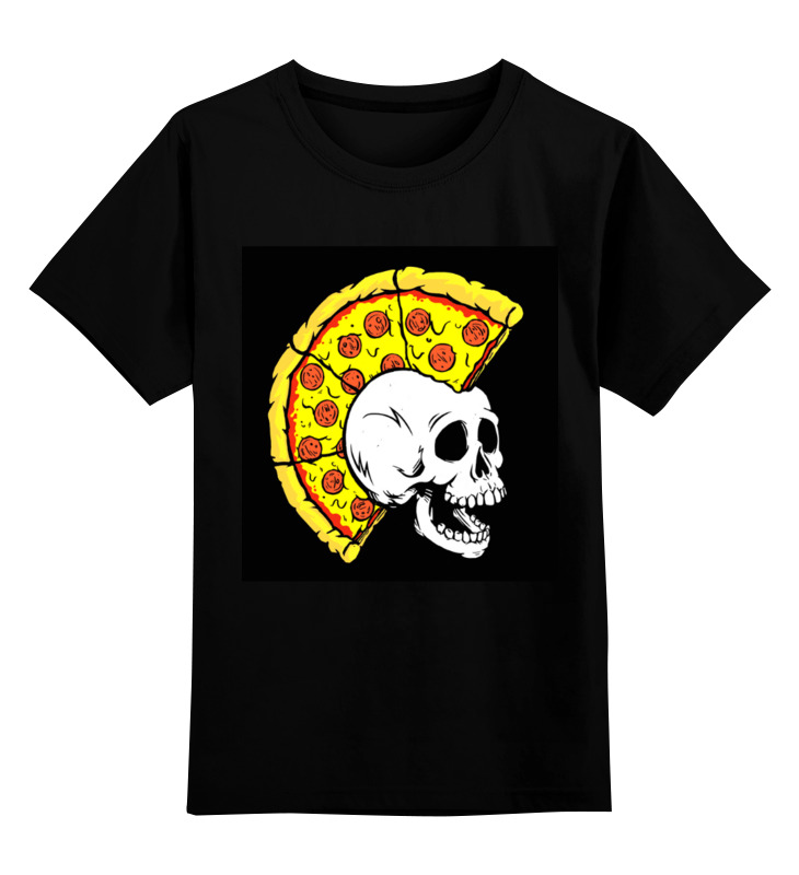 Printio Детская футболка классическая унисекс Пицца и череп