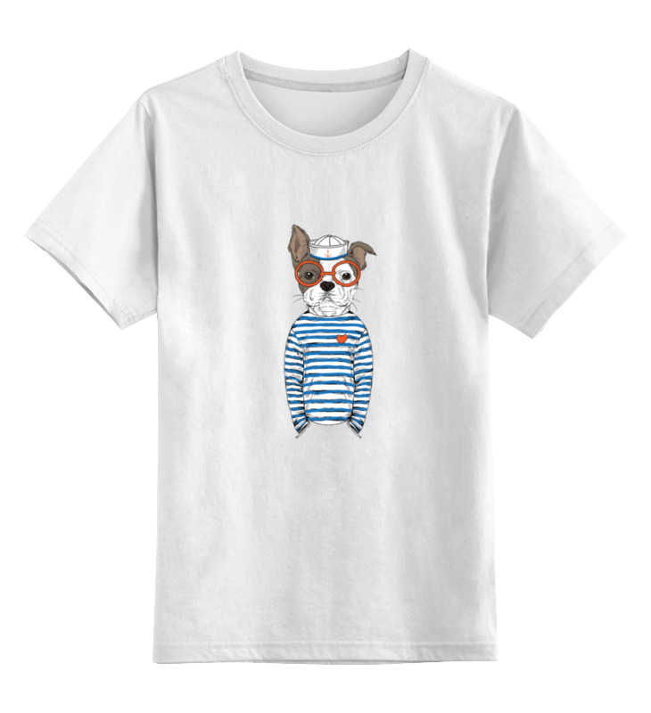 Printio Детская футболка классическая унисекс Бульдожка морячек мужская футболка пес бульдог l белый
