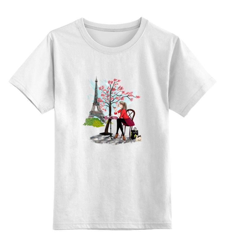 Printio Детская футболка классическая унисекс Девушка в париже printio футболка классическая футболка девушка в париже
