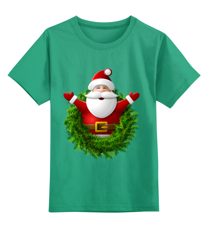 рождественская футболка для отпуска с санта клаусом Printio Детская футболка классическая унисекс Санта