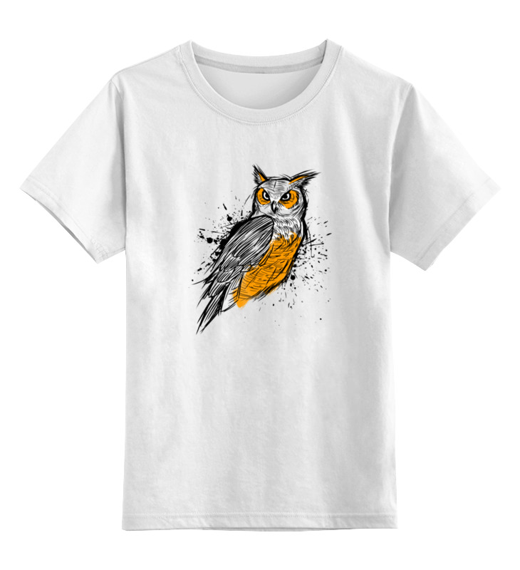 цена Printio Детская футболка классическая унисекс Эскиз совы