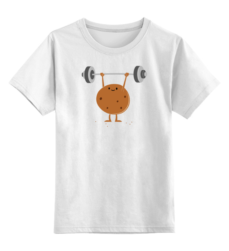 Printio Детская футболка классическая унисекс Печенько со штангой