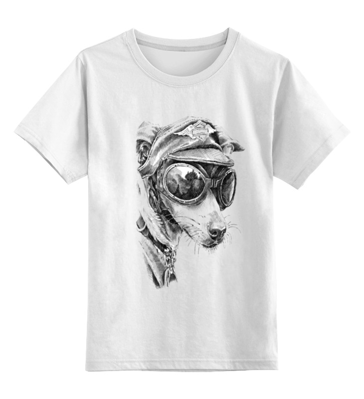 Printio Детская футболка классическая унисекс Собака детская футболка лев в очках 104 белый