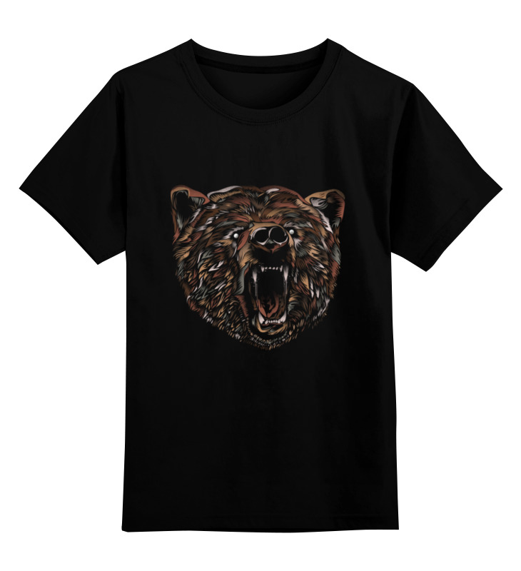 Printio Детская футболка классическая унисекс Пёстрый медведь