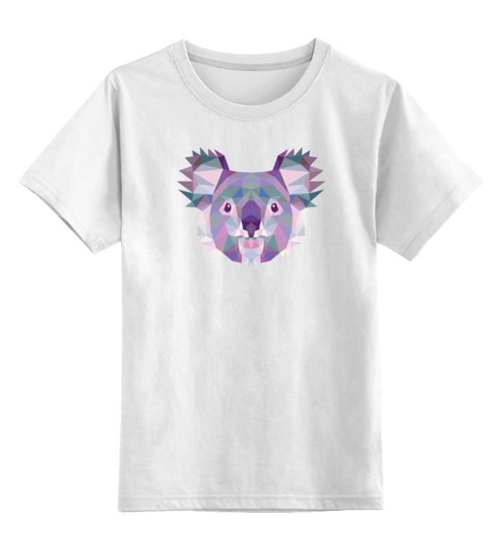 Printio Детская футболка классическая унисекс Полигональная коала printio лонгслив полигональная коала