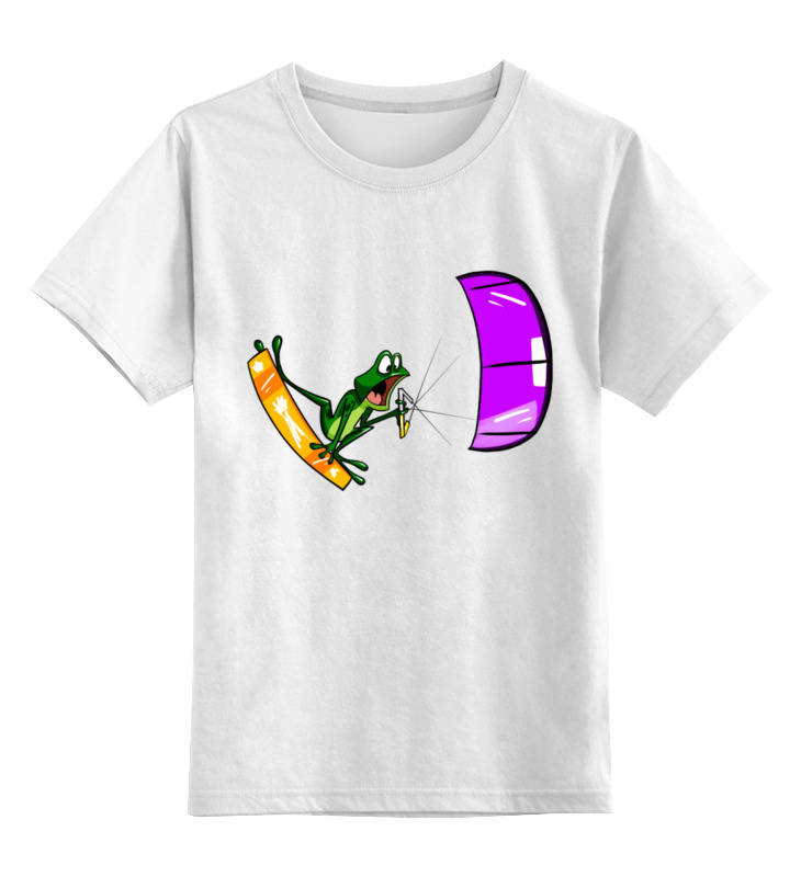 Printio Детская футболка классическая унисекс Лягушка-кайтер. детский детская футболка зимняя лягушка путешественница 104 белый