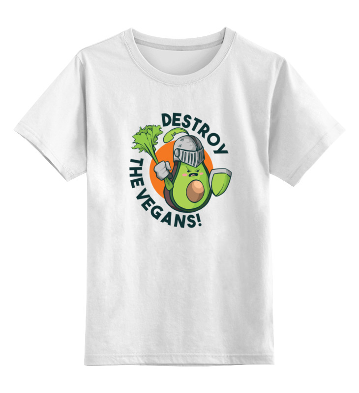 Printio Детская футболка классическая унисекс Destroy the vegans printio плакат a3 29 7×42 destroy the vegans