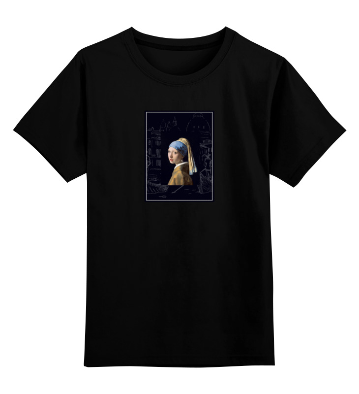 Printio Детская футболка классическая унисекс Девушка с жемчужной сережкой. арт коллекция printio обложка для паспорта девушка с жемчужной сережкой арт коллекция 1