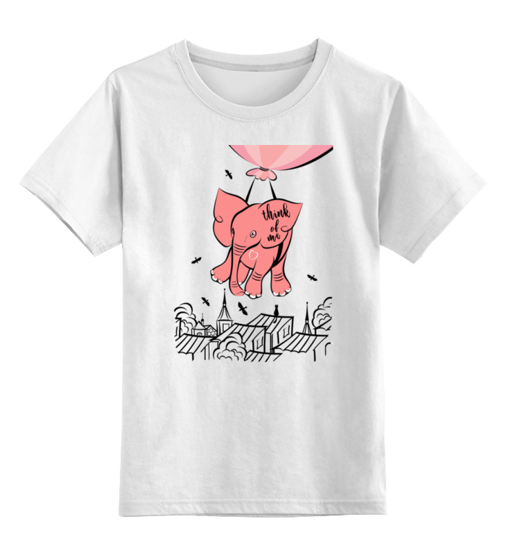 Printio Детская футболка классическая унисекс Розовый слоник