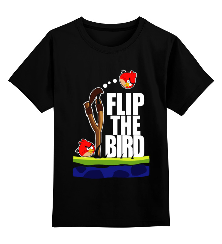Printio Детская футболка классическая унисекс Flip the bird printio свитшот унисекс хлопковый flip the bird