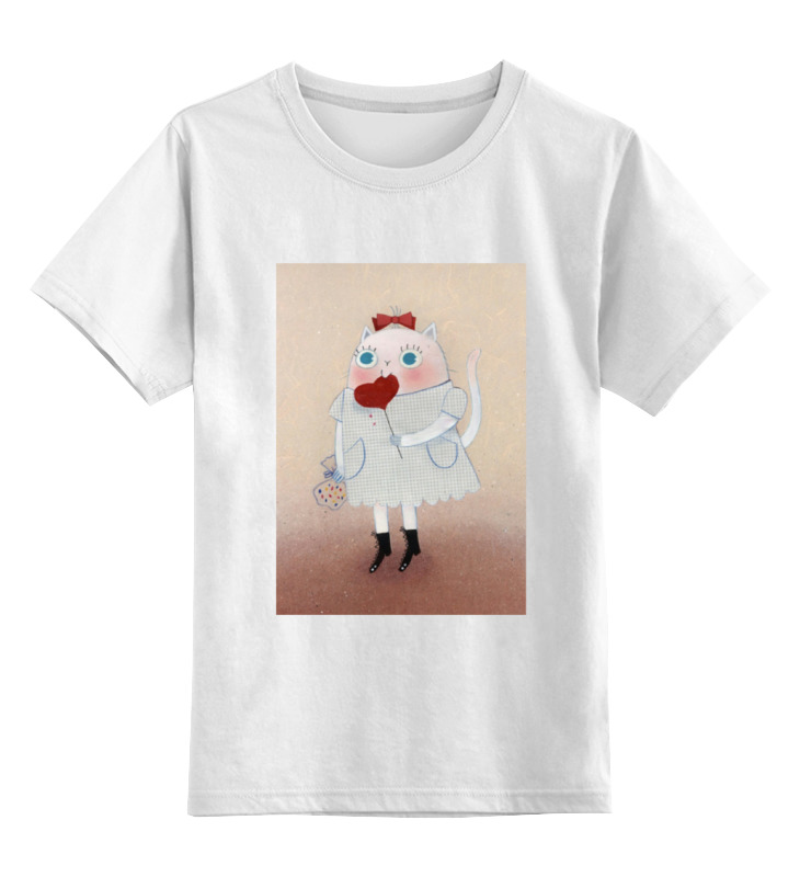 Printio Детская футболка классическая унисекс Кошка с леденцом