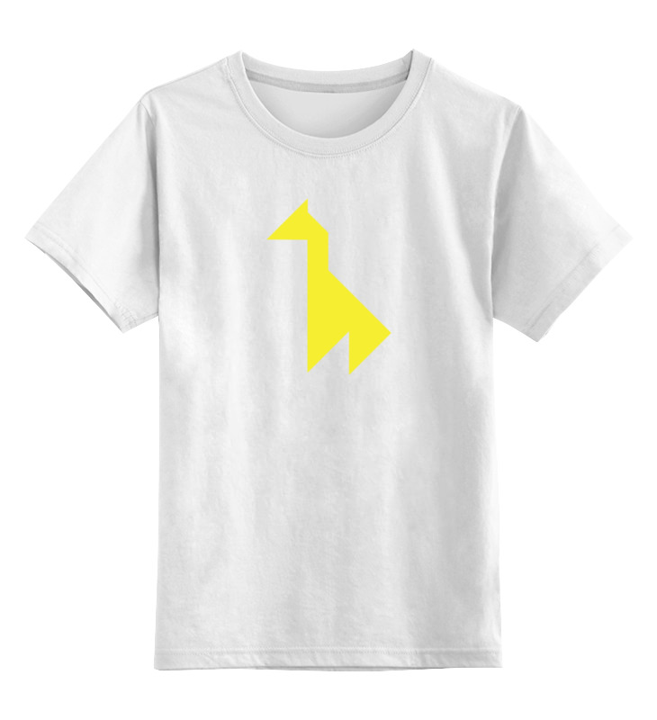 Printio Детская футболка классическая унисекс Жираф танграм