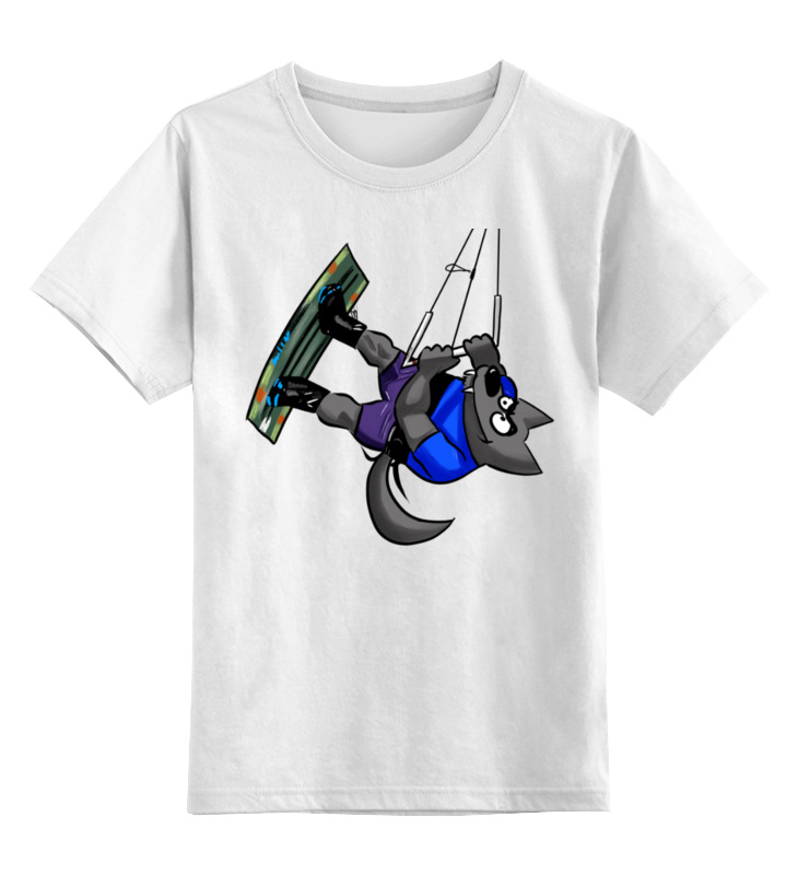 Printio Детская футболка классическая унисекс Шерстяной волчара-кайтер. детский серый ворон друзья и магия цифровая версия цифровая версия