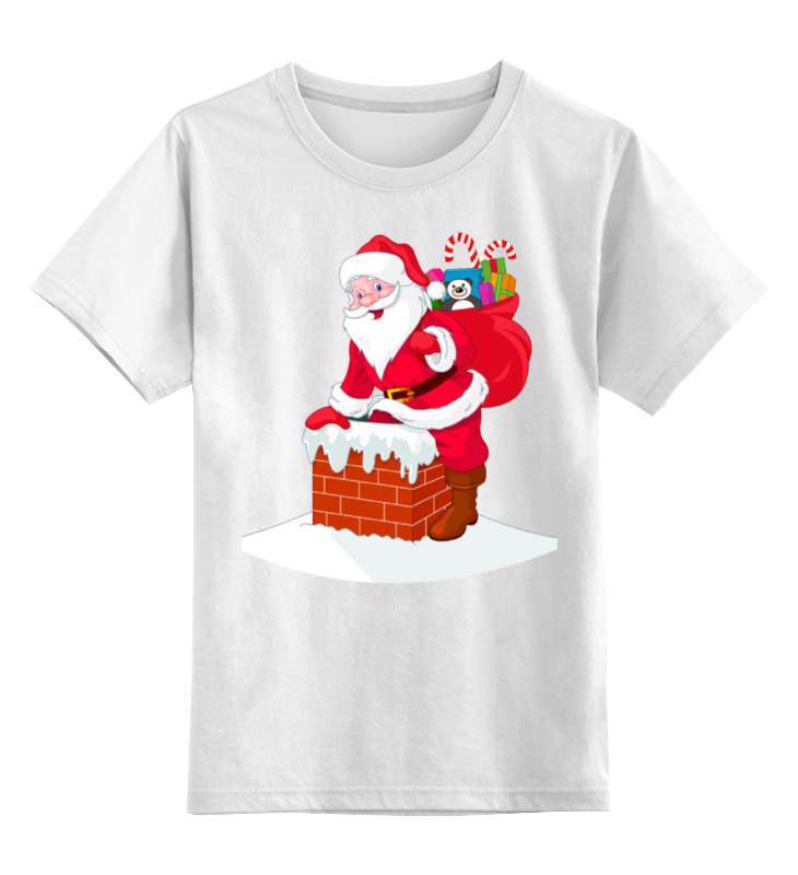 Printio Детская футболка классическая унисекс Дед мороз с подарками детская футболка корги в шапке деда мороза 116 белый