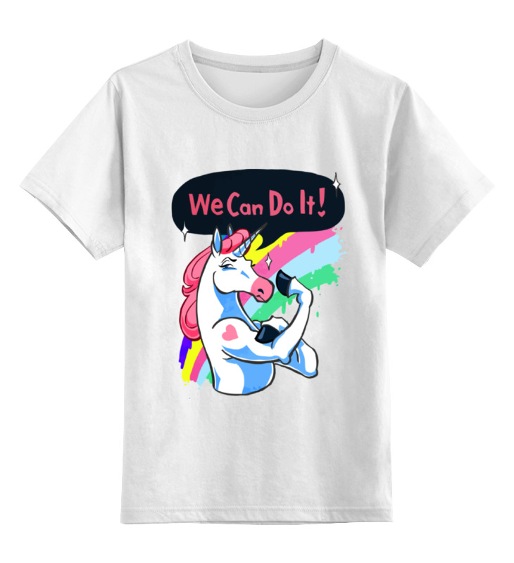 Printio Детская футболка классическая унисекс We can do it! (unicorn) printio толстовка wearcraft premium унисекс we can do it unicorn