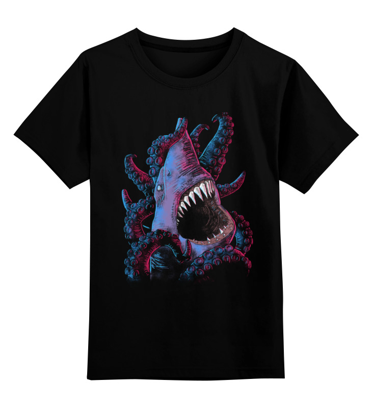 Printio Детская футболка классическая унисекс Акула vs осьминог