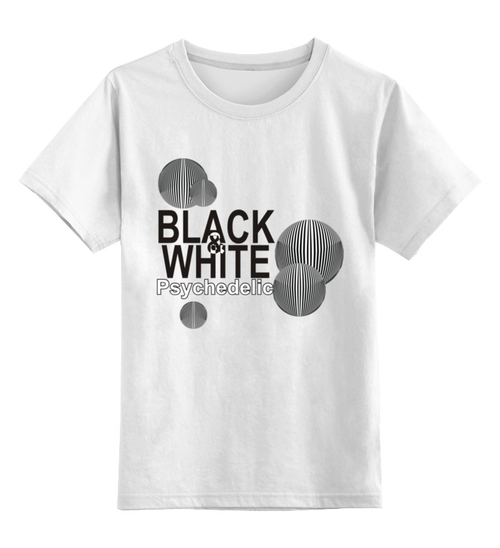 Printio Детская футболка классическая унисекс Черно-белая психоделика.