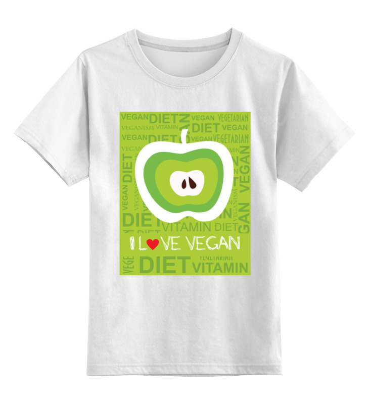 Printio Детская футболка классическая унисекс I love vegan printio детская футболка классическая унисекс vegan love