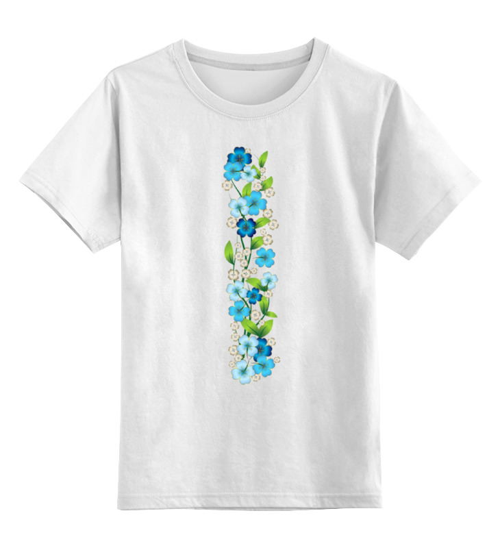 Printio Детская футболка классическая унисекс Голубые цветы